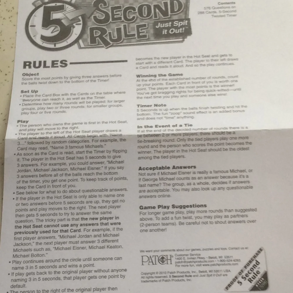 5 SECOND RULE ADULT GAME - Picture 3 of 4